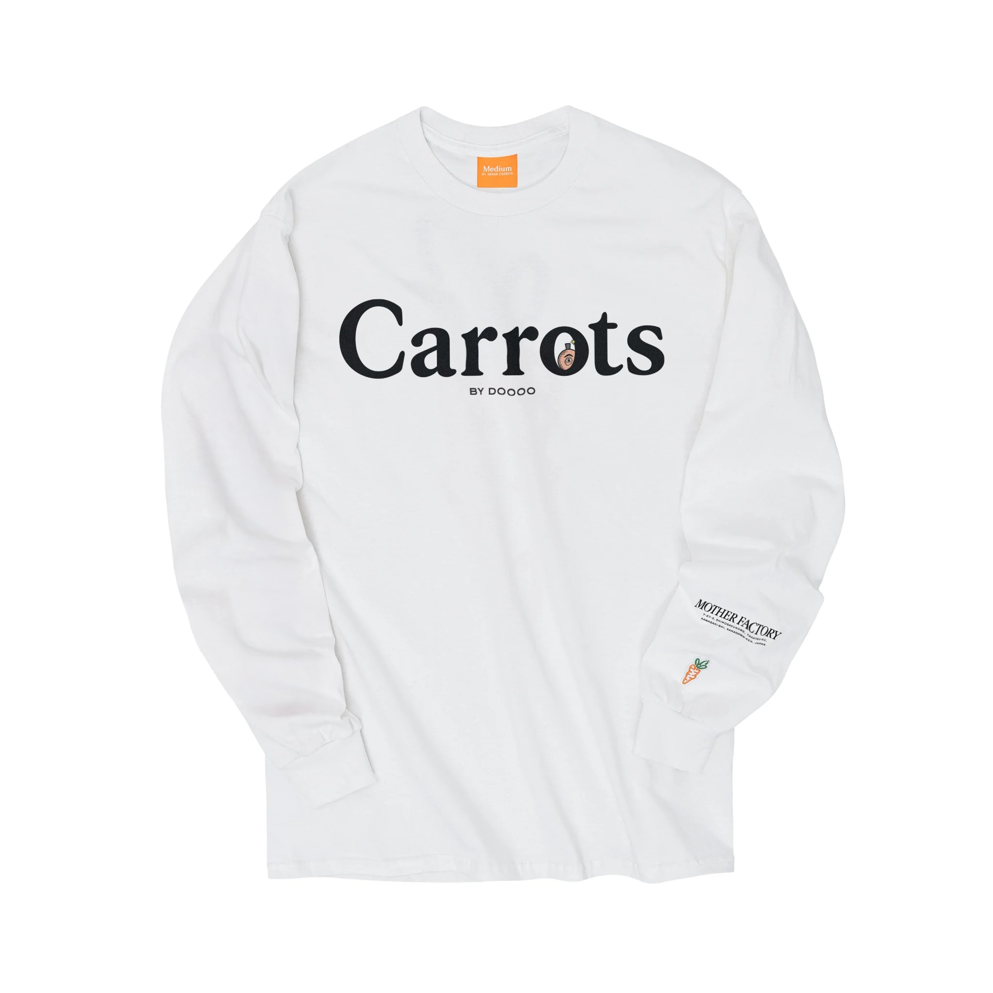 MOTHER FACTORY WORDMARK LONGSLEEVE TEE - WHITE