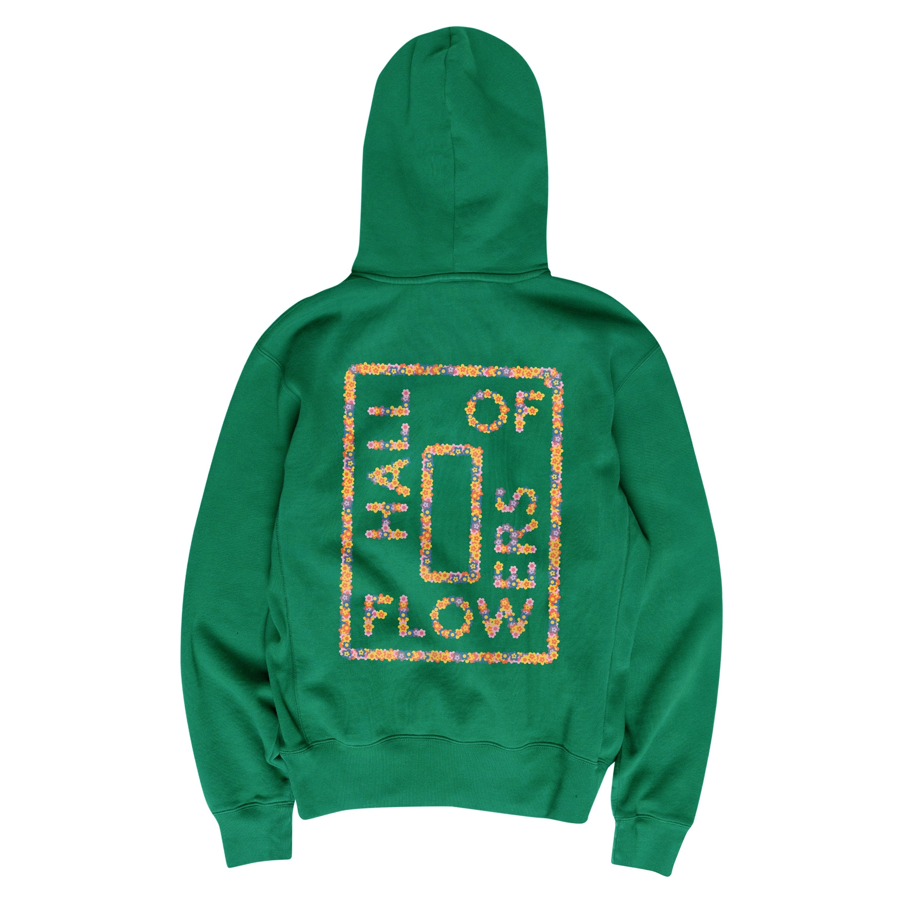 Hall of Flowers X CARROTS FLOWERS WORDMARK HOODIE - FOREST