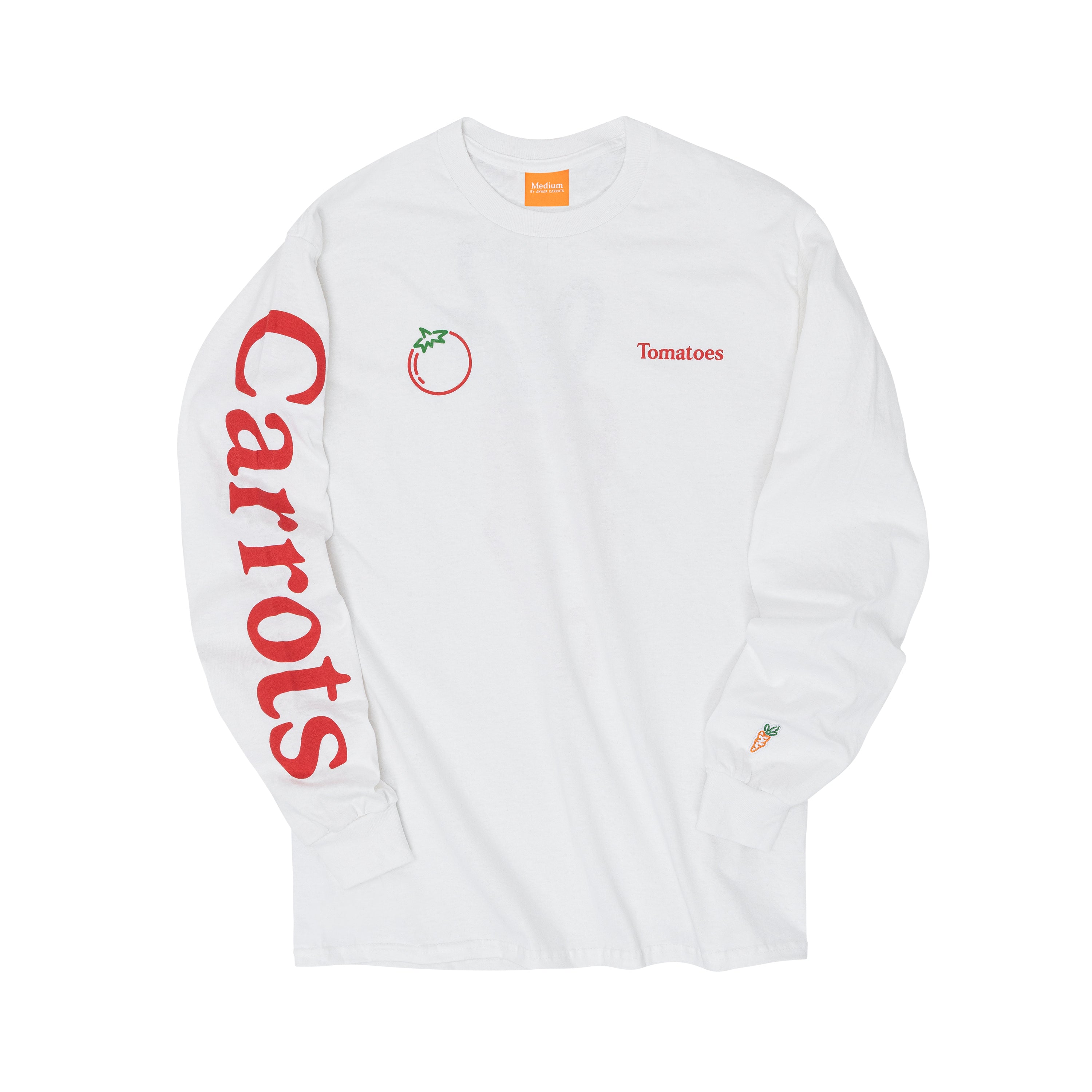 TOMATOES LONGSLEEVE SHIRT by | Anwar Carrots | By QS - HOLIDAY 23\' Carrots Anwar WHITE Carrots Carrots –
